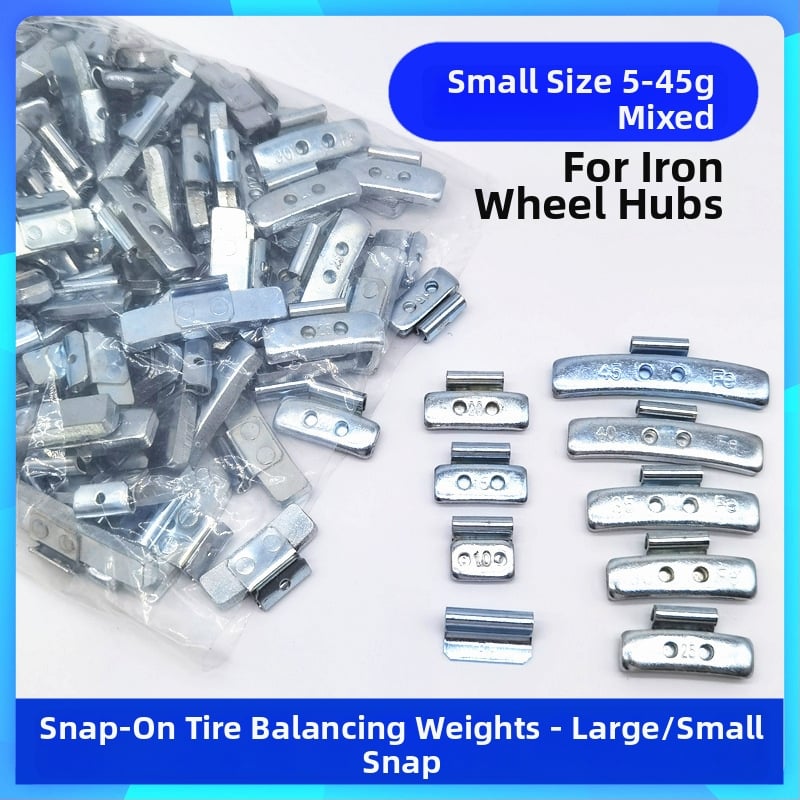 Σετ μπλοκ εξισορρόπησης ελαστικών αυτοκινήτου με μικτές διαστάσεις οπών, κράμα αλουμινίου και αγκίστρια ζαντών από ατσάλι