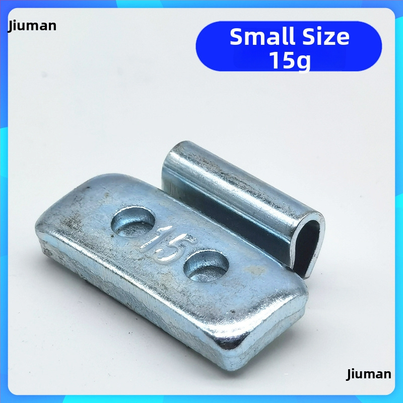 Sada vyvažovacích blokov na pneumatiky s miešanými veľkosťami otvorov, hliníková zliatina a oceľové háčiky na ráfik