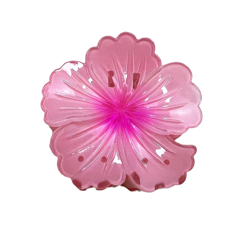 Ръчно изработена щипка за коса с дизайн цвете в сърцето, свеж и сладък корейски стил, лято 2024