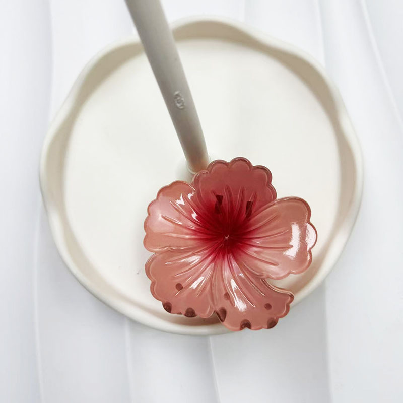 Ръчно изработена щипка за коса с дизайн цвете в сърцето, свеж и сладък корейски стил, лято 2024