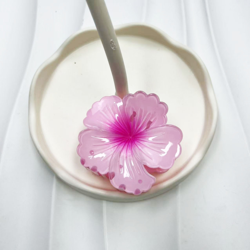 Ръчно изработена щипка за коса с дизайн цвете в сърцето, свеж и сладък корейски стил, лято 2024