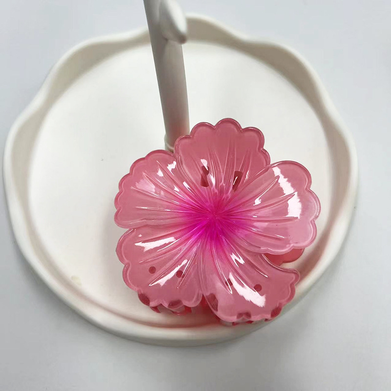 Ръчно изработена щипка за коса с дизайн цвете в сърцето, свеж и сладък корейски стил, лято 2024