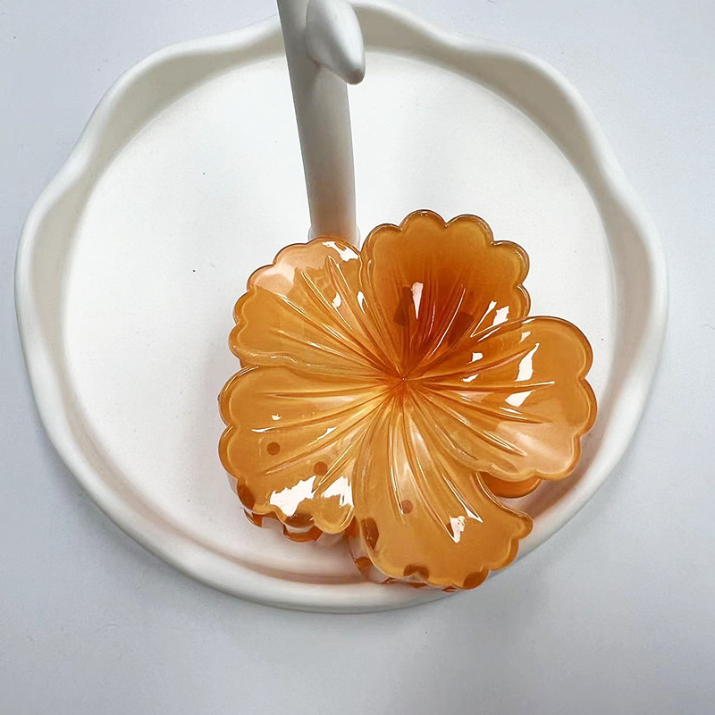 Ръчно изработена щипка за коса с дизайн цвете в сърцето, свеж и сладък корейски стил, лято 2024