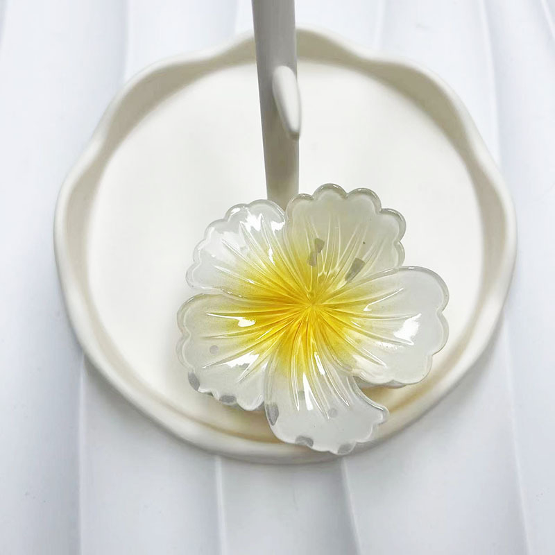 Ръчно изработена щипка за коса с дизайн цвете в сърцето, свеж и сладък корейски стил, лято 2024