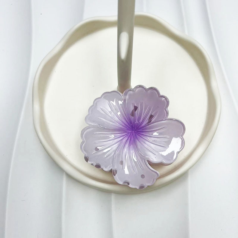 Ръчно изработена щипка за коса с дизайн цвете в сърцето, свеж и сладък корейски стил, лято 2024