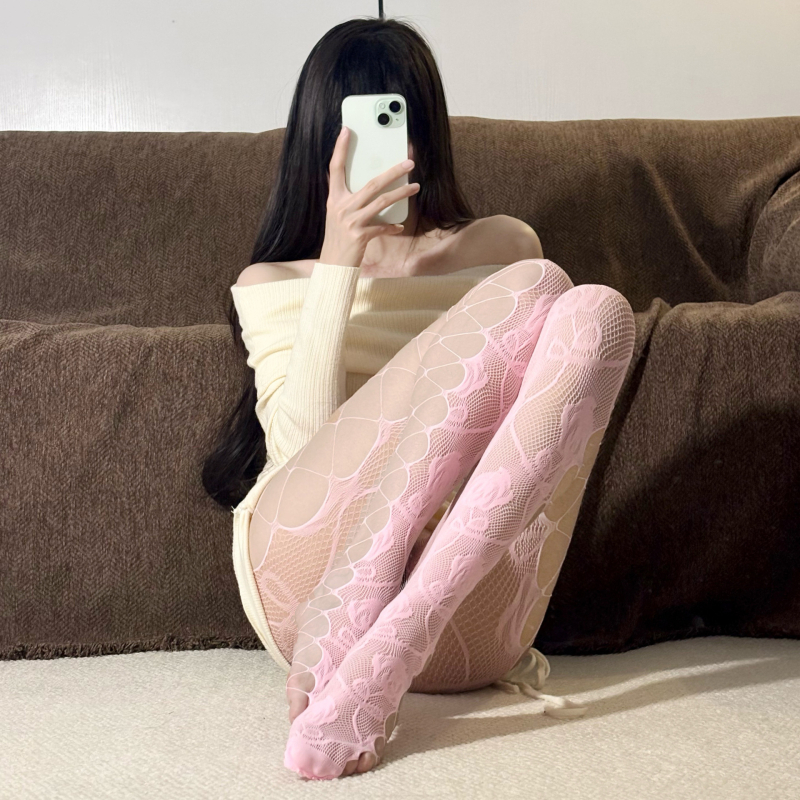 Nylon harisnya, virágos mintázat, vékony, nőknek, tavasz-nyár-őszre