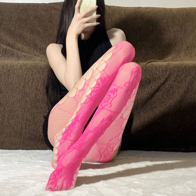 Nylon harisnya, virágos mintázat, vékony, nőknek, tavasz-nyár-őszre