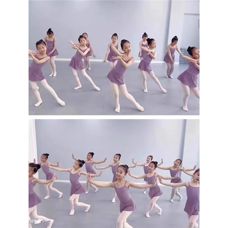 Gyerekeknek szóló táncruha lányoknak, gyakorló stílus, hosszú ujjú, nyúl szőr anyag, 2025 tavasz