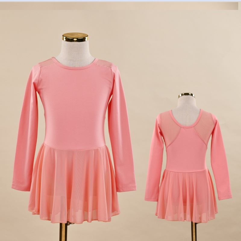 Gyerekeknek szóló táncruha lányoknak, gyakorló stílus, hosszú ujjú, nyúl szőr anyag, 2025 tavasz