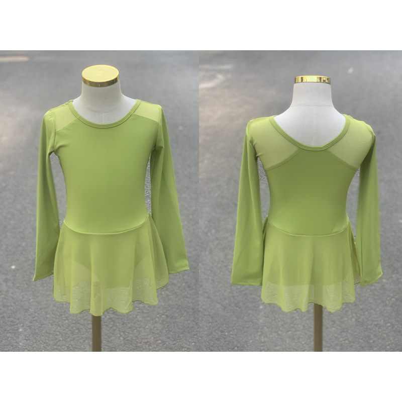 Gyerekeknek szóló táncruha lányoknak, gyakorló stílus, hosszú ujjú, nyúl szőr anyag, 2025 tavasz