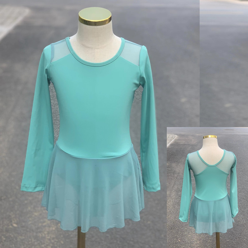 Gyerekeknek szóló táncruha lányoknak, gyakorló stílus, hosszú ujjú, nyúl szőr anyag, 2025 tavasz