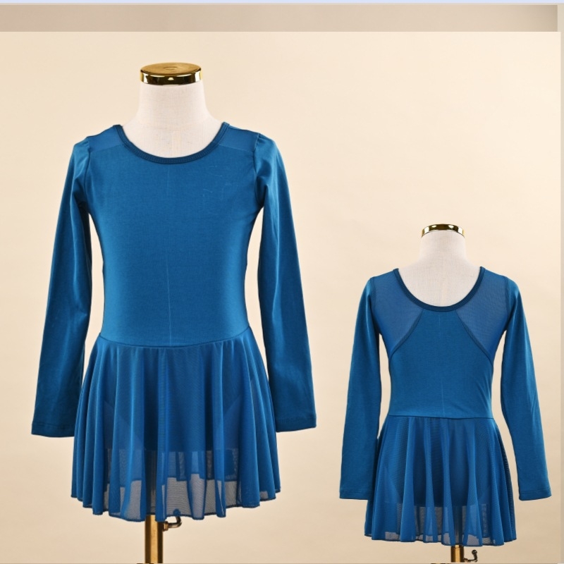 Gyerekeknek szóló táncruha lányoknak, gyakorló stílus, hosszú ujjú, nyúl szőr anyag, 2025 tavasz