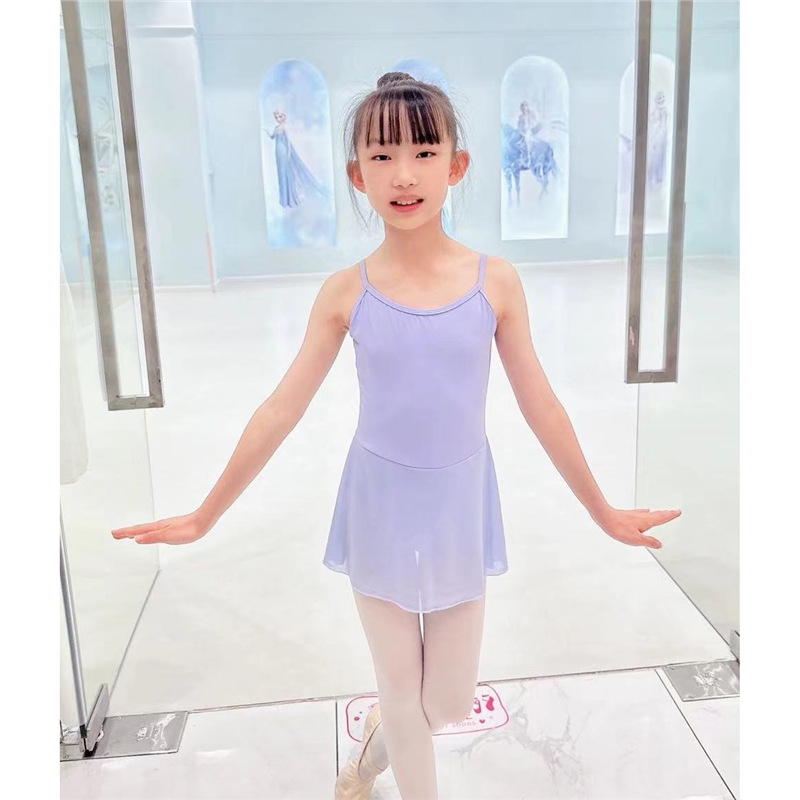 Gyerekeknek szóló táncruha lányoknak, gyakorló stílus, hosszú ujjú, nyúl szőr anyag, 2025 tavasz