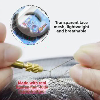 Férfi sminkhez való szakáll rekvizit, kézzel szőtt valódi hajból, rövid paróka, modell HZ, filmes és televíziós megjelenítéshez