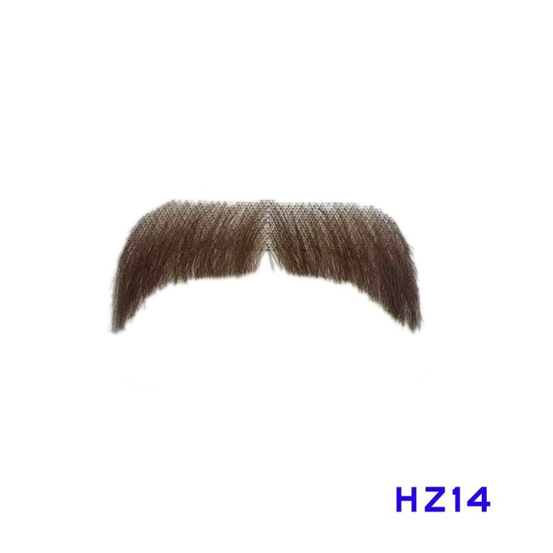 Férfi sminkhez való szakáll rekvizit, kézzel szőtt valódi hajból, rövid paróka, modell HZ, filmes és televíziós megjelenítéshez