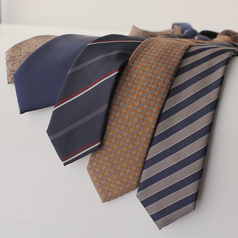 Γραβάτα με άνθη για το γιακά, ζακάρ πολυεστερικό νήμα, στυλ βέλους, ανδρικό επιχειρηματικό (καλοκαίρι 2025)