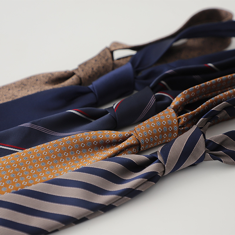 Γραβάτα με άνθη για το γιακά, ζακάρ πολυεστερικό νήμα, στυλ βέλους, ανδρικό επιχειρηματικό (καλοκαίρι 2025)