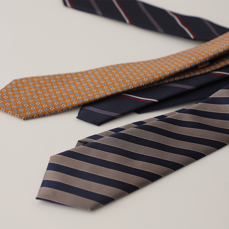 Γραβάτα με άνθη για το γιακά, ζακάρ πολυεστερικό νήμα, στυλ βέλους, ανδρικό επιχειρηματικό (καλοκαίρι 2025)