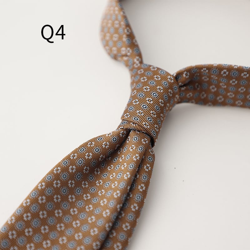 Γραβάτα με άνθη για το γιακά, ζακάρ πολυεστερικό νήμα, στυλ βέλους, ανδρικό επιχειρηματικό (καλοκαίρι 2025)