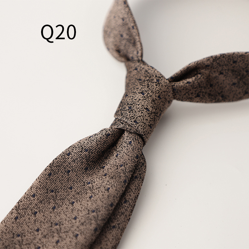 Γραβάτα με άνθη για το γιακά, ζακάρ πολυεστερικό νήμα, στυλ βέλους, ανδρικό επιχειρηματικό (καλοκαίρι 2025)