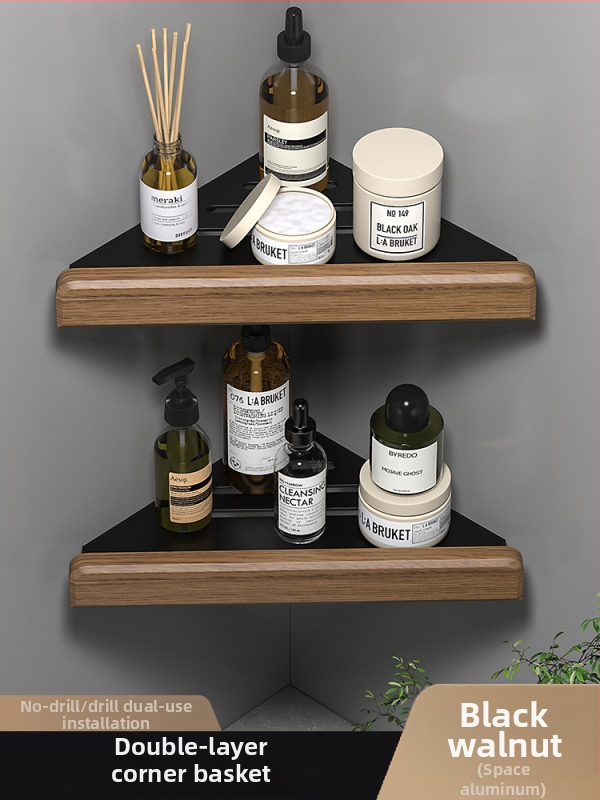 Fából készült falra szerelhető törölközőtartó, fúrás nélküli, hat darabos készlet