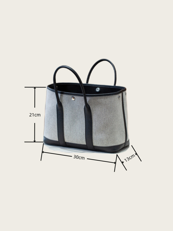 Ανεξάρτητη καμβάς τσάντα με οριζόντιο τετράγωνο σχήμα, ανοιχτό επάνω μέρος, θήκη για κινητό, επένδυση από καμβά