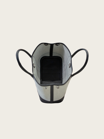 Ανεξάρτητη καμβάς τσάντα με οριζόντιο τετράγωνο σχήμα, ανοιχτό επάνω μέρος, θήκη για κινητό, επένδυση από καμβά