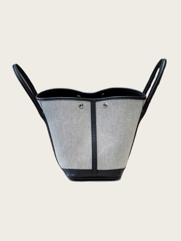 Ανεξάρτητη καμβάς τσάντα με οριζόντιο τετράγωνο σχήμα, ανοιχτό επάνω μέρος, θήκη για κινητό, επένδυση από καμβά