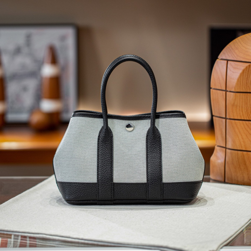 Ανεξάρτητη καμβάς τσάντα με οριζόντιο τετράγωνο σχήμα, ανοιχτό επάνω μέρος, θήκη για κινητό, επένδυση από καμβά