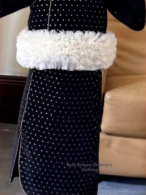 Fustă pentru fete, versiune coreeană, 100% poliester, țesătură tratată moale, pentru 3–8 ani