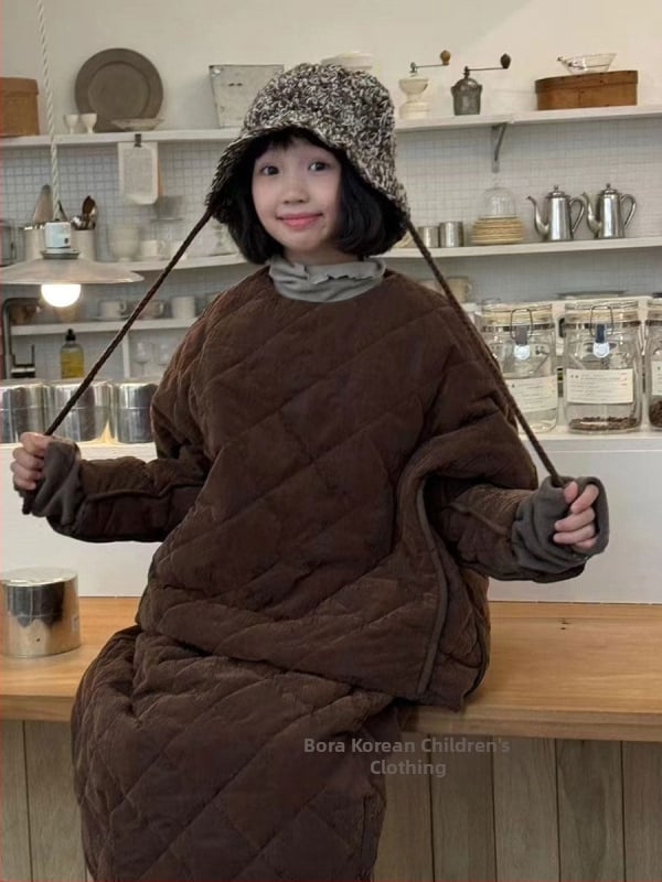 Fustă pentru fete, versiune coreeană, 100% poliester, țesătură tratată moale, pentru 3–8 ani