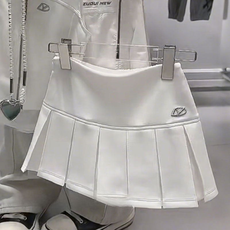 Fustă pentru fete, versiune coreeană, 100% poliester, țesătură tratată moale, pentru 3–8 ani