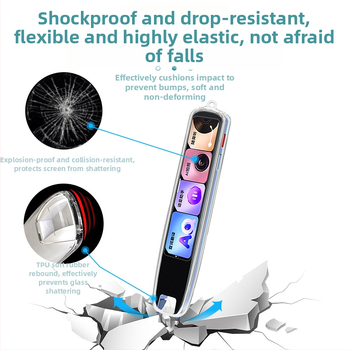 Xuanyue Διαφανές κάλυμμα στυλό από TPU, βαμμένο, για Youdao S7 Pro Smart Translation Pen – ανθεκτικό στη φθορά, με δυνατότητα προσαρμογής