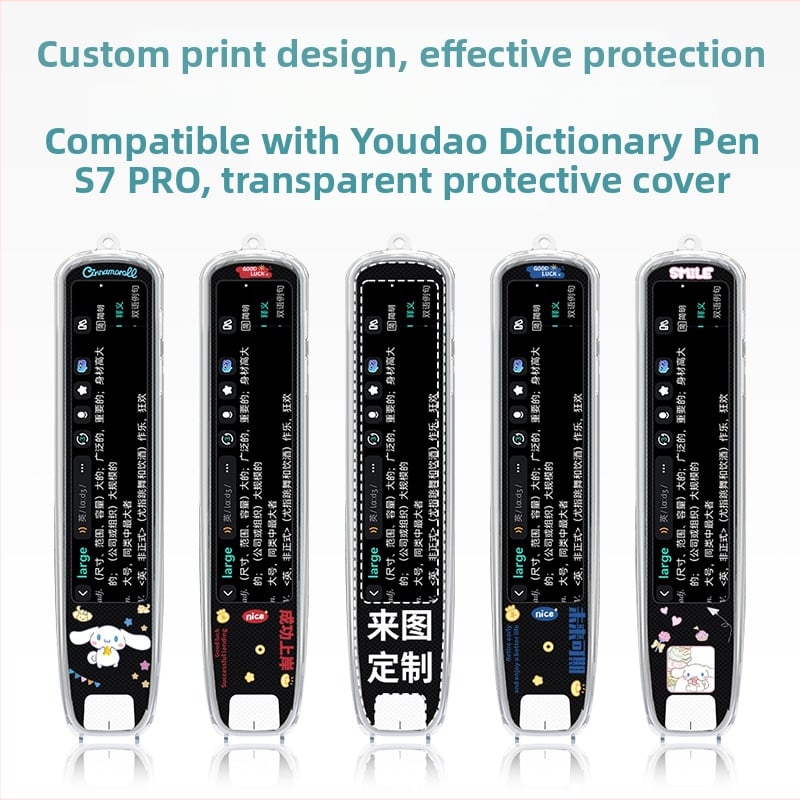 Xuanyue Διαφανές κάλυμμα στυλό από TPU, βαμμένο, για Youdao S7 Pro Smart Translation Pen – ανθεκτικό στη φθορά, με δυνατότητα προσαρμογής
