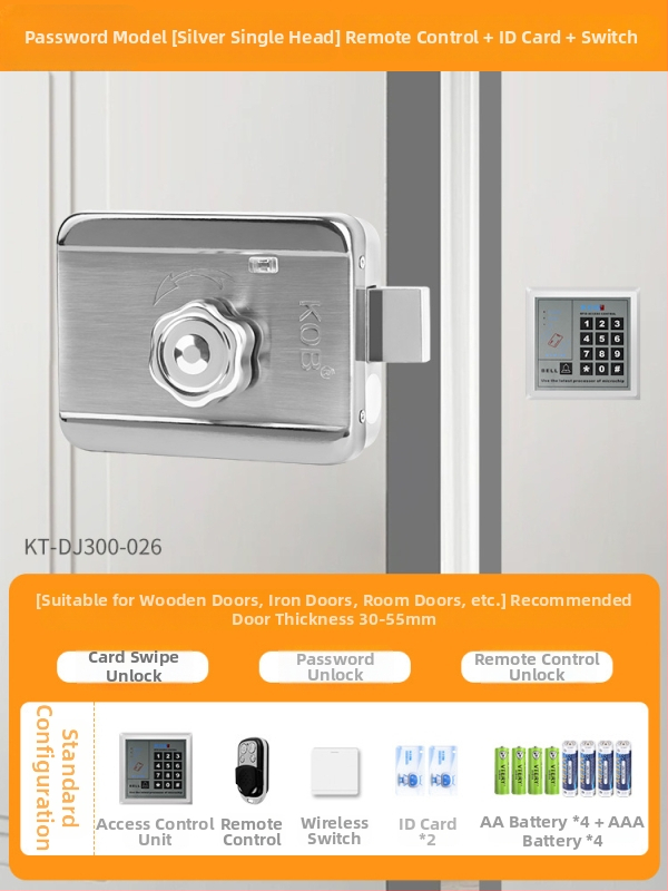 KOB Sve-u-Jednom bežični sustav kontrole pristupa s otiskom prsta, kartom i elektromagnetnom bravom (Model Kt-dj200-wireless)
