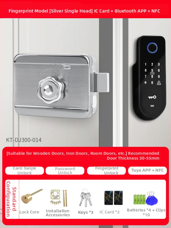 KOB Sve-u-Jednom bežični sustav kontrole pristupa s otiskom prsta, kartom i elektromagnetnom bravom (Model Kt-dj200-wireless)