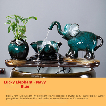 Kerámia automatikus keringő víz dekoráció akváriumhoz, felület spray-festett, festett kivitel, stílus Új kínai stílus