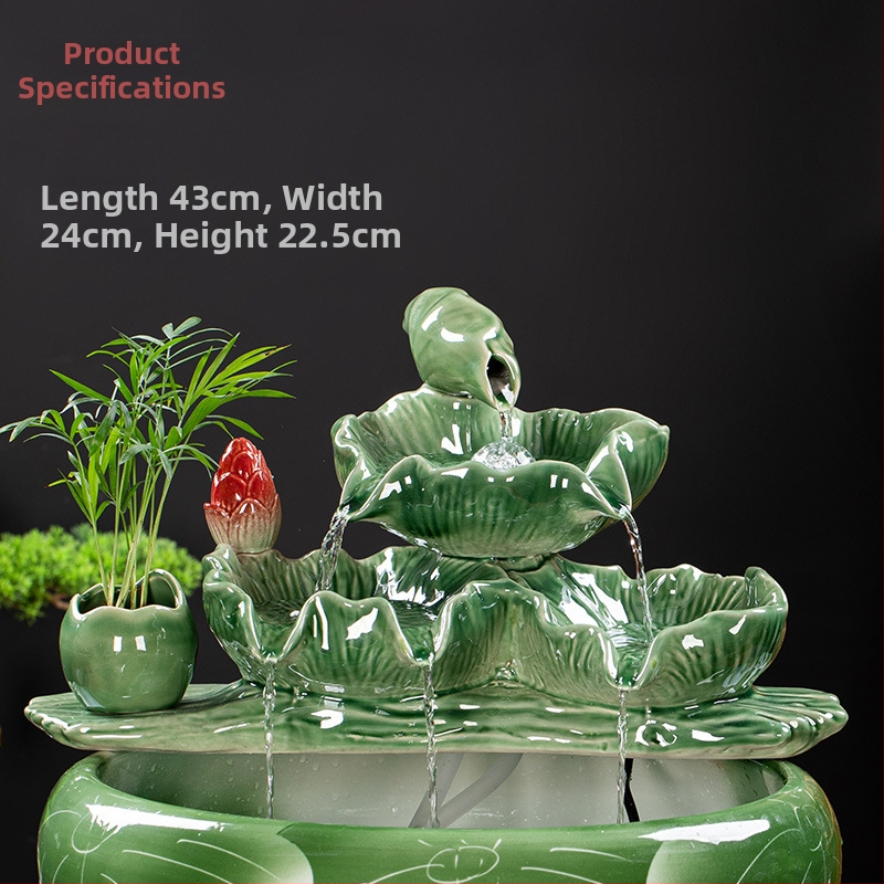 Kerámia automatikus keringő víz dekoráció akváriumhoz, felület spray-festett, festett kivitel, stílus Új kínai stílus