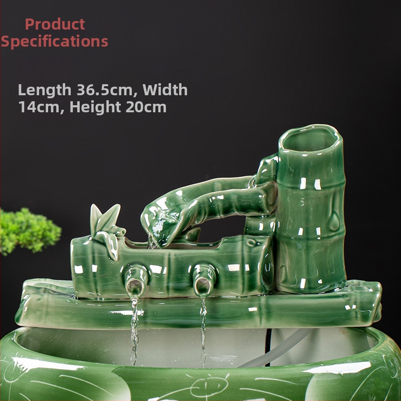 Kerámia automatikus keringő víz dekoráció akváriumhoz, felület spray-festett, festett kivitel, stílus Új kínai stílus