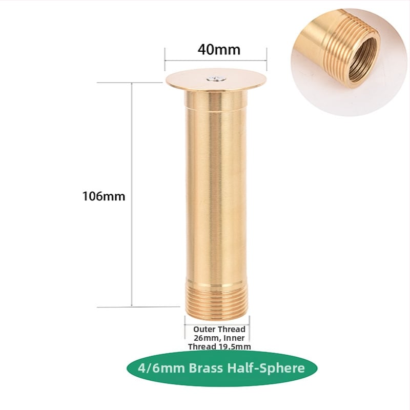 Cap de sprinkler pentru fântână – Hemisferă de ciupercă reglabilă, din cupru și oțel inox, jet pe perete, pentru grădină și peisaj (Cod 0200)