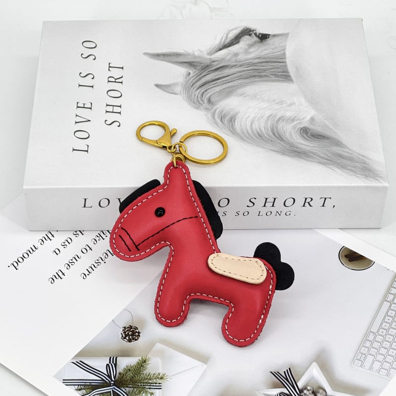 Pandantiv pentru geantă din piele naturală – stil urban minimalist, imprimeu animal, rezistent la uzură