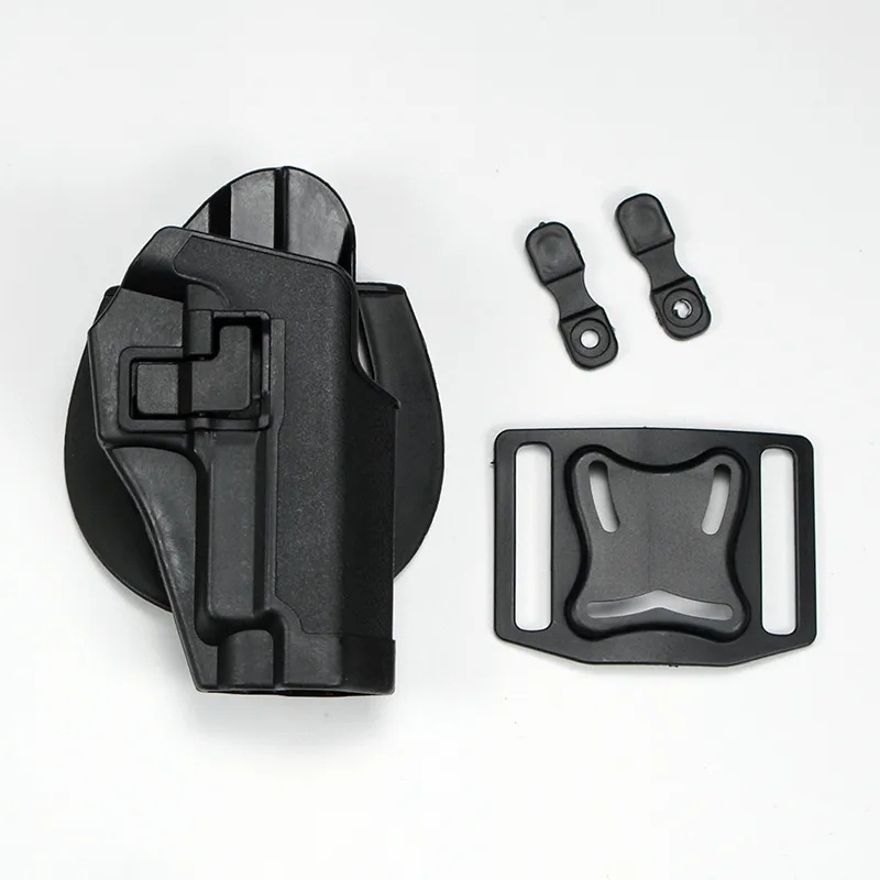 Toc de pistol tactic exterior cu tragere rapidă — curea talie ABS, compatibil cu M1911/M92/P226/USP/Glock 17