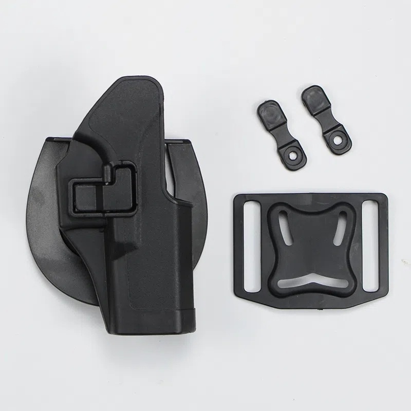 Toc de pistol tactic exterior cu tragere rapidă — curea talie ABS, compatibil cu M1911/M92/P226/USP/Glock 17