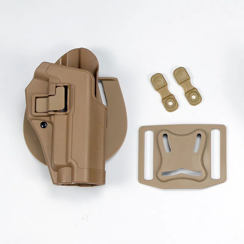 Toc de pistol tactic exterior cu tragere rapidă — curea talie ABS, compatibil cu M1911/M92/P226/USP/Glock 17