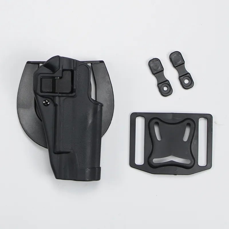 Toc de pistol tactic exterior cu tragere rapidă — curea talie ABS, compatibil cu M1911/M92/P226/USP/Glock 17