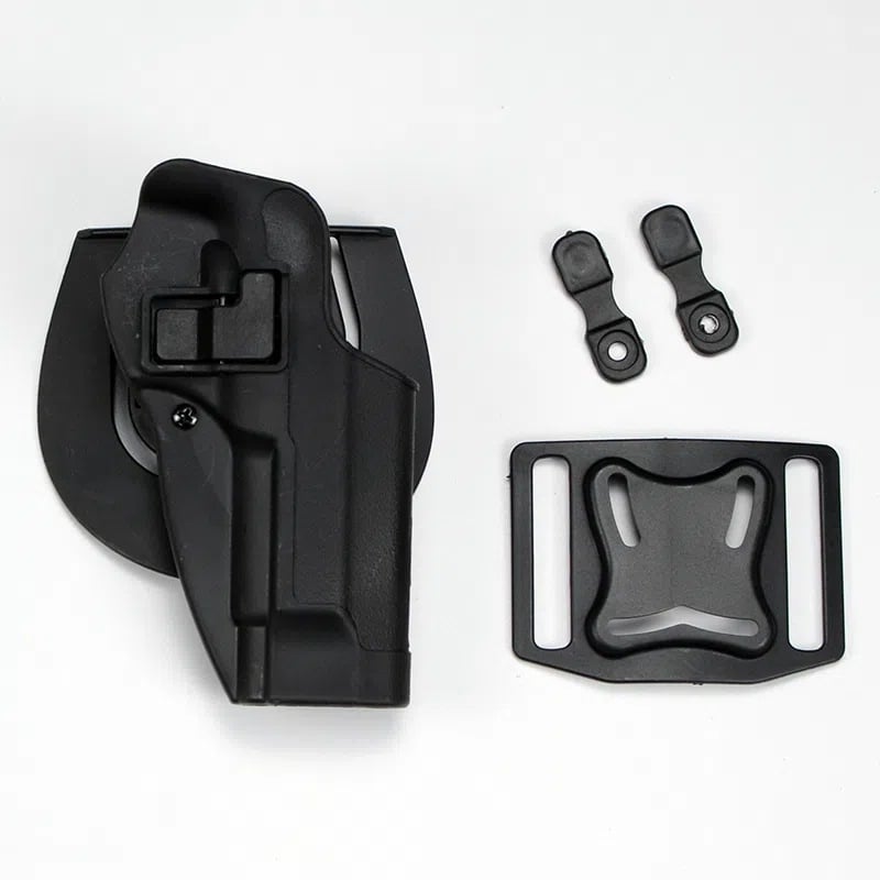 Toc de pistol tactic exterior cu tragere rapidă — curea talie ABS, compatibil cu M1911/M92/P226/USP/Glock 17