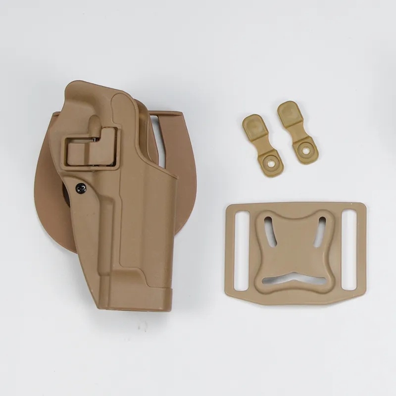 Toc de pistol tactic exterior cu tragere rapidă — curea talie ABS, compatibil cu M1911/M92/P226/USP/Glock 17