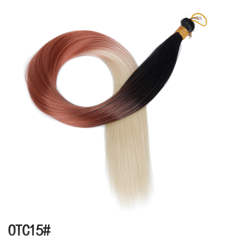 Polachi perucă cu coadă – stil drept, fibre rezistente la temperaturi înalte, model Zfft01