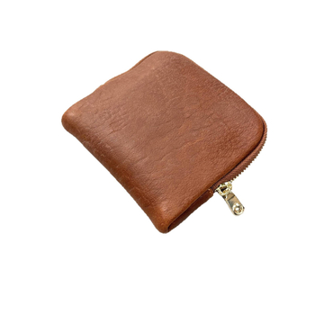 Geantă de depozitare din piele naturală, cu fermoar, căptușeală din pânză, piele tăbăcuită vegetal, foarte ușoară