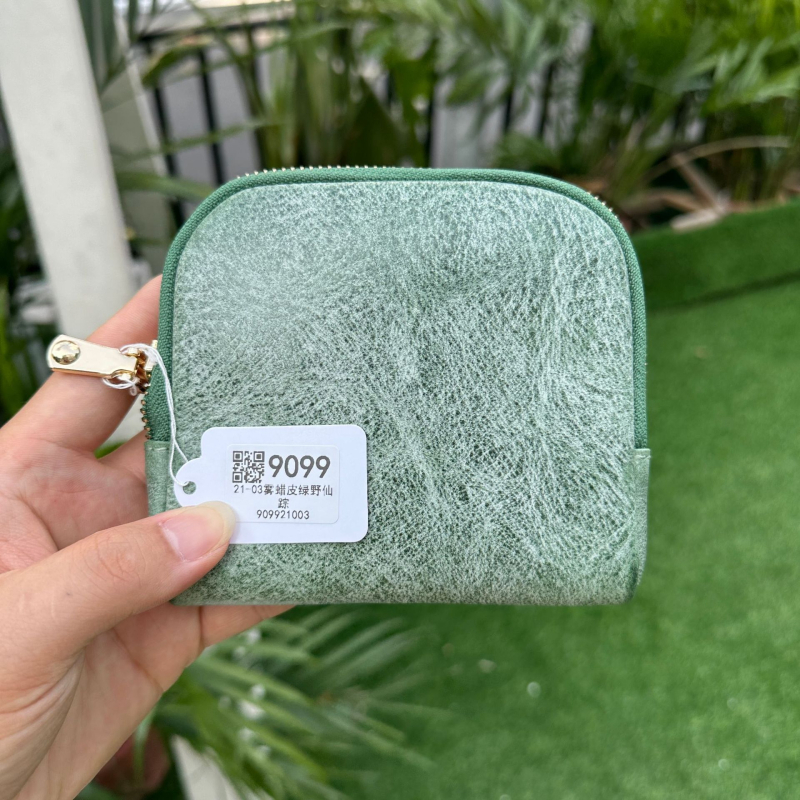 Geantă de depozitare din piele naturală, cu fermoar, căptușeală din pânză, piele tăbăcuită vegetal, foarte ușoară